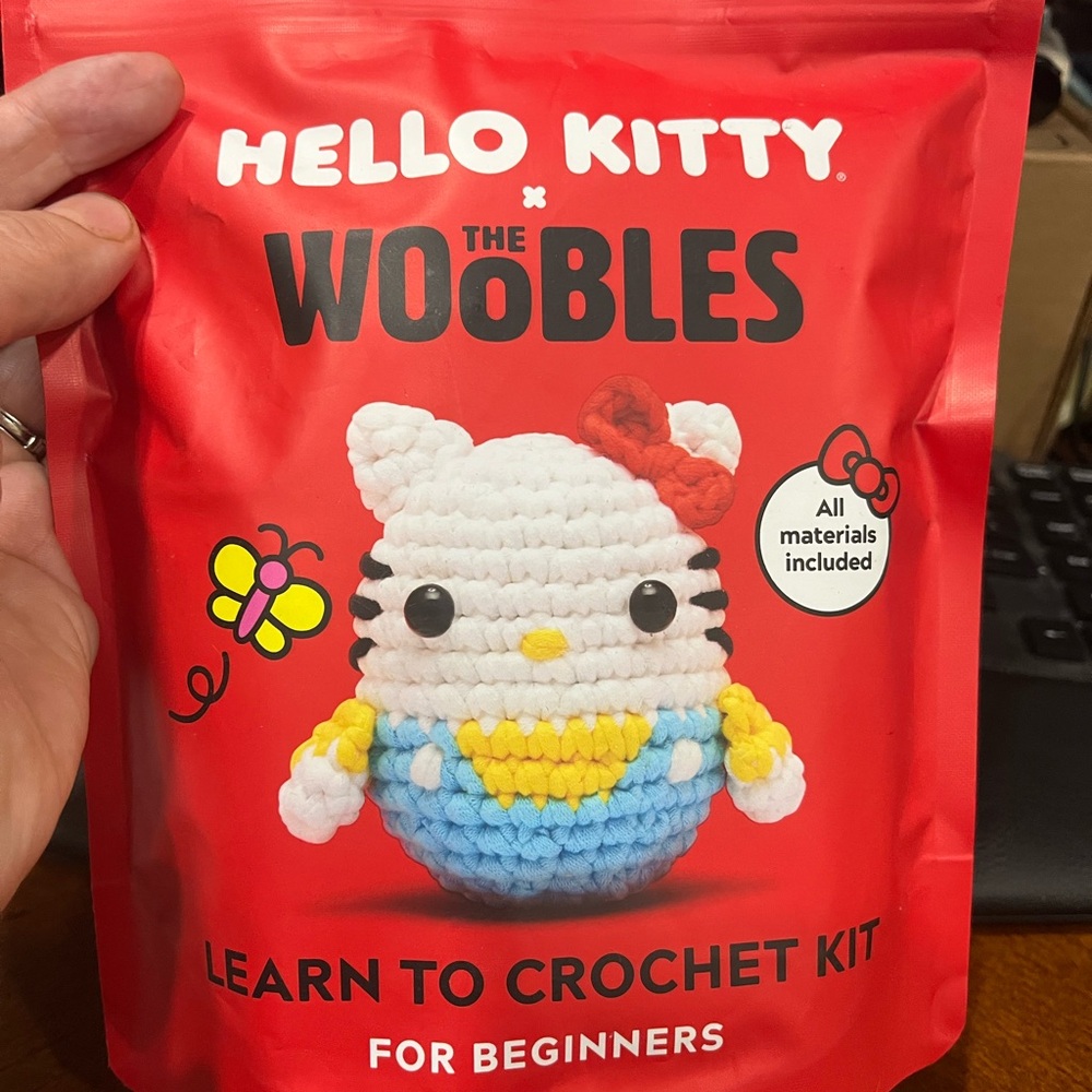 Hello Kitty Crochet Kit in Red, White, and Blue